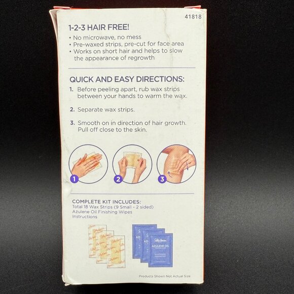 Sally Hansen Hair Remover Wax Strip Kit For Face - 2 Boxes - Picture 4 of 6